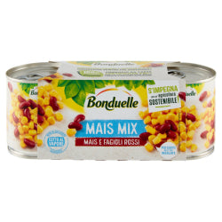 BONDUELLE CORN WITH RED BEAN, CANNED 3x170 G