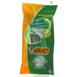 САМОБРЪСНАЧКИ BIC 2 SENSITIVE GNR 5 БР В ПЛИК /ЗЕЛЕНИ/.