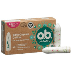 ДАМСКИ ТАМПОНИ O.B.ORGANIC MINI 16 БР.