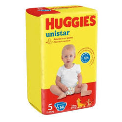 БЕБЕШКИ ПЕЛЕНИ HUGGIES UNISTAR № 5 11-25 КГ, 14 БР.