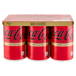 БЕЗАЛКОХОЛНА НАПИТКА COCA COLA ZERO 6X150 МЛ, БЕЗ КОФЕИН.