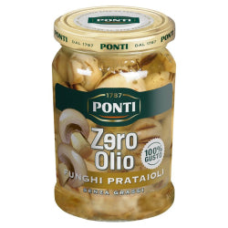GRILLED MUSHROOMS PONTI ZERO OLIO /FAT FREE/ IN GLASS 300 G