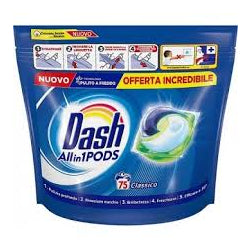 DASH ALL IN 1 CLASSIC WASHING CAPSULES, 75 PCS