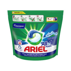 ARIEL ALL IN ONE MOUNTAIN SPRING WASHING CAPSULES 65 PCS