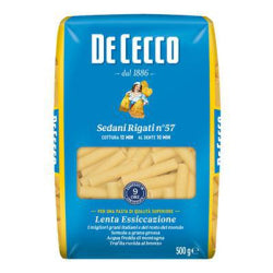 PASTA/MACARNI DE CECCO SEDANI RIGATI #57, 500 G
