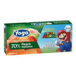 ПЛОДОВА НАПИТКА YOGA OPTIMUM ПРАСКОВА, 3 х 200 МЛ
