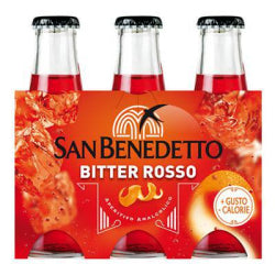 ГАЗИРАНА НАПИТКА SAN BENEDETTO BITTER ЧЕРВЕН ПОРТОКАЛ, СТЪКЛО 6 х 100 МЛ.