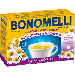 CHAMOMILE TEA BONOMELLI MELATONINA + MAGNESIO, WITHOUT SUGAR