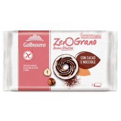 GALBUSERA ZEROGRANO BISCUITS WITH COCOA AND HAZELNUT PIECES 220 G