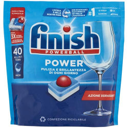 DISHWASHER TABLETS FINISH POWERBALL POWER ALL IN ONE CLASSICO 40 PCS