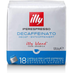 КАФЕ КАПСУЛИ ILLY IPERESPRESSO DECAFFEINO 18 БР, 120 Г.