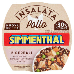 SALAD WITH CHICKEN, LENTILS AND SEEDS SIMMENTHAL 5 CEREALIS, CANNED 160 G
