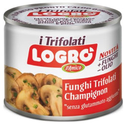 SAUTEED MUSHROOMS LOGRO IN SUNFLOWER OIL, CANNED 180 G