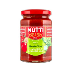 MUTTI TOMATO PURE SAUCE WITH BASIL, GLASS 280 G