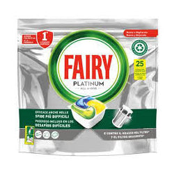 FAIRY PLATINUM ALL IN ONE LIMONE DISHWASHER TABLETS, 25 PCS