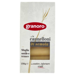 GRANORO CANNELLONI DI SEMOLA PASTA ?76, 250 G