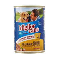 Храна За Кучета Miglior Cane С Пиле И Пуешко, Консерва 405 Г.