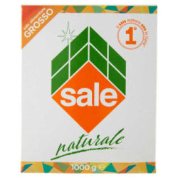 COARSE SALT SALE DI SICILIA GROSSO IN A BOX, 1 KG