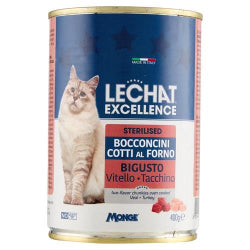 ХРАНА ЗА КОТКИ С ТЕЛЕШКО И ПУЕШКО LECHAT 400 Г В КОНСЕРВА