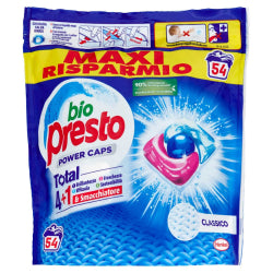 BIO PRESTO POWER CLASSIC WASHING CAPSULES, 54 PCS
