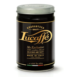 КАФЕ LUCAFFE MR.EXCLUSIVE 100% ARABICA . МЛЯНО - МЕТАЛНА КУТИЯ 250 ГР.