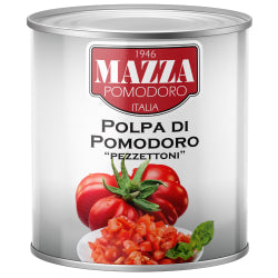 ДОМАТИ НА ПАРЧЕНЦА MAZZA, КОНСЕРВА 2.5 КГ.