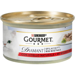ХРАНА ЗА КОТКИ PURINA GOURMET DIAMANT С ТЕЛЕШКО, КОНСЕРВА 85 Г.