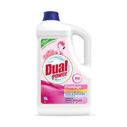 LIQUID DETERGENT DUALPOWER FLAMINGO 100 WASHES, 5 L