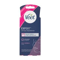 ЛЕНТИ ЗА ДЕПИЛАЦИЯ НА ЛИЦЕ VEET VISO 12 БР, С МАСЛО ОТ КАРИТЕ