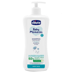 ШАМПОАН ЗА БЕБЕТА CHICCO BABY MOMENTS /ПОМПА/ 500 МЛ.