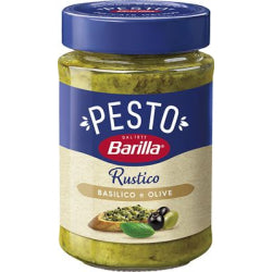 BARILLA RUSTICO PESTO SAUCE WITH BASIL AND OLIVES, 200 G