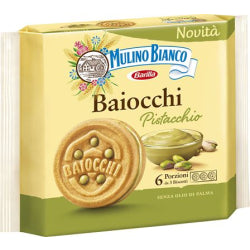 БИСКВИТИ MULINO BIANCO BAIOCCHI С КРЕМ ШАМ ФЪСТЪК 168 Г