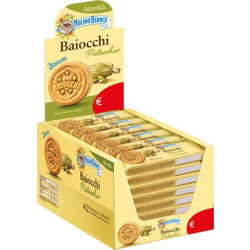 БИСКВИТИ MULINO BIANCO BAIOCCHI PISTACCHIO / ДИСПЛЕЙ / 28 Г.