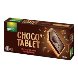 БИСКВИТИ GULLON CHOCO TABLET С ЧЕРЕН ШОКОЛАД 150 Г