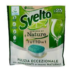 DISHWASHER TABLETS SVELTO NATURE TUTTO IN 1, 25 PCS
