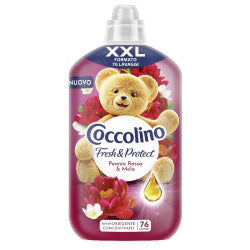 FABRIC SOFTENER CONCENTRATE COCCOLINO PEONIA ROSSA E MELA 76 WASHES, 1.75 L