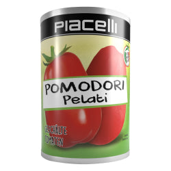 PIELED TOMATOES PIACELLI CANNED, 400 G