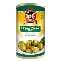 DON FERNANDO GREEN OLIVES WITHOUT PIT, CANNED 350 G