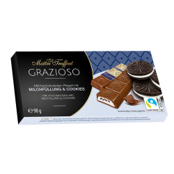 GRAZIOSO MINI CHOCOLATES WITH PIECES OF BISCUITS, 98 G