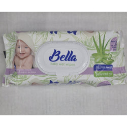 МОКРИ КЪРПИЧКИ BELLA BABY С АЛОЕ ВЕРА, 72 БР.