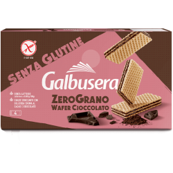 ВАФЛИ GALBUSERA ZEROGRANO 180 Г С ШОКОЛАДОВ ПЪЛНЕЖ, БЕЗ ГЛУТЕН