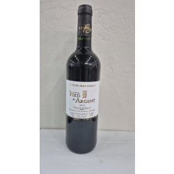 ЧЕРВЕНО ВИНО AOC COTES DE BDX ROUGE CH. PIED D'ARGENT 2022 CRD 0.75 Л
