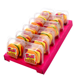 БОНБОНИ TROLLI, МИНИ ЖЕЛИРАН БУРГЕР, 50 Г.