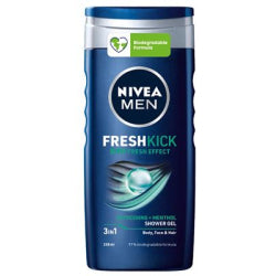 ДУШ ГЕЛ NIVEA MEN FRESH KICK, 250 МЛ.