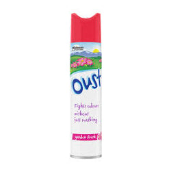 АРОМАТИЗАТОР ЗА ВЪЗДУХ OUST GARDEN FRESH SPRAY РОЗОВ, 300 МЛ.