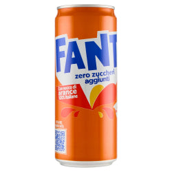 SOFT DRINK FANTA ZERO ORANGE CAN, 330 ML
