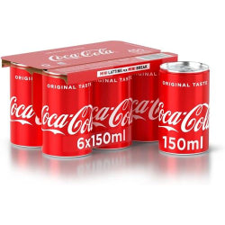 БЕЗАЛКОХОЛНО COCA COLA MINI SLEEK, КЕН 6х150 МЛ