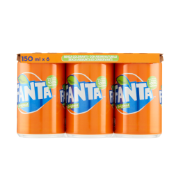 SOFT DRINK FANTA ORANGE MINI, CAN 6x150 ML