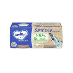 ПЮРЕ MELLIN SPIGOLA /ЛАВРАК/ 100% NATURALE, 2Х80Г.
