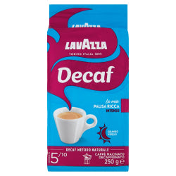 LAVAZZA INTENSO GROUND COFFEE, DECAFFEINED 250 G